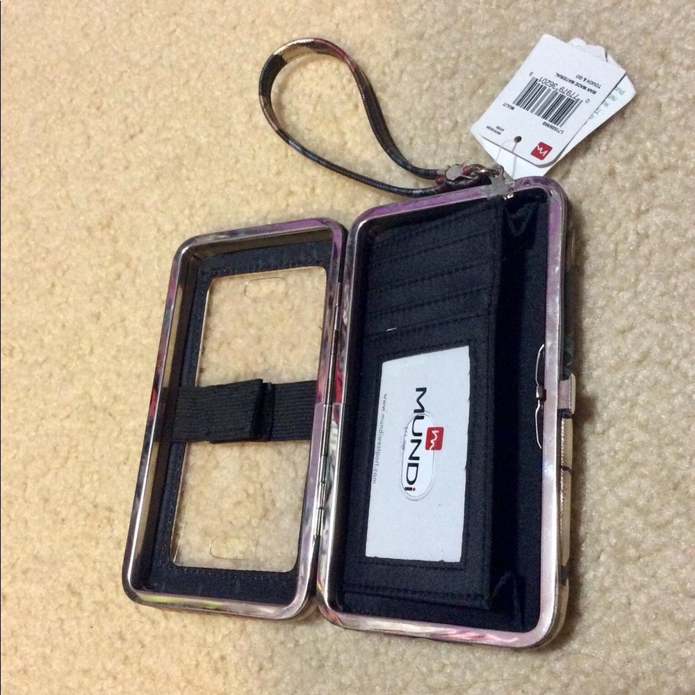 Floral card case wallet